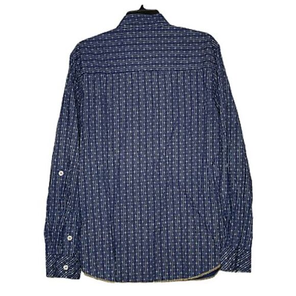 Mambo Australia Mens Button Front Shirt‎ Size Large Blue With White Pattern - Picture 4 of 4